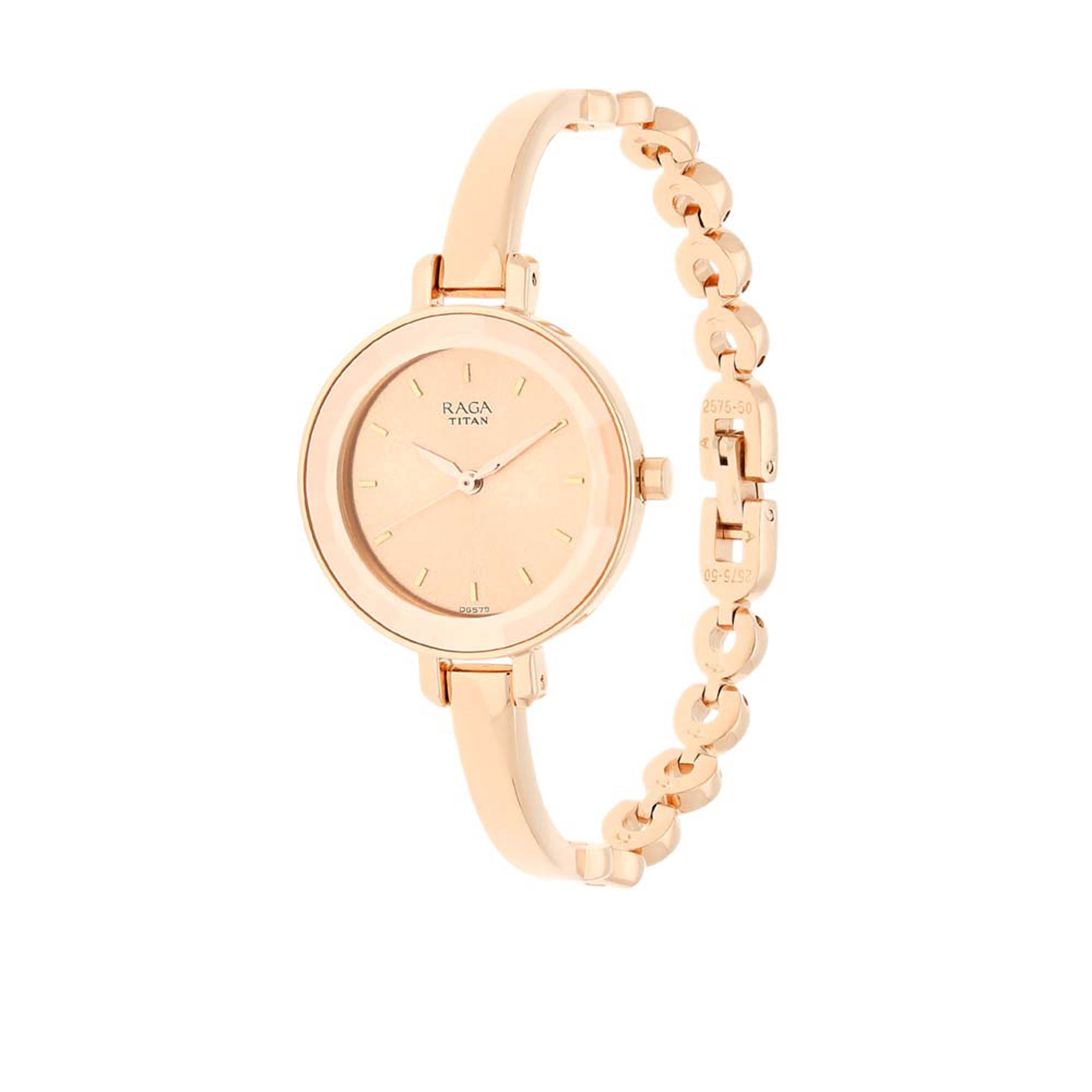 Titan Raga Viva Rose Gold Dial Women Watch With Metal Strap