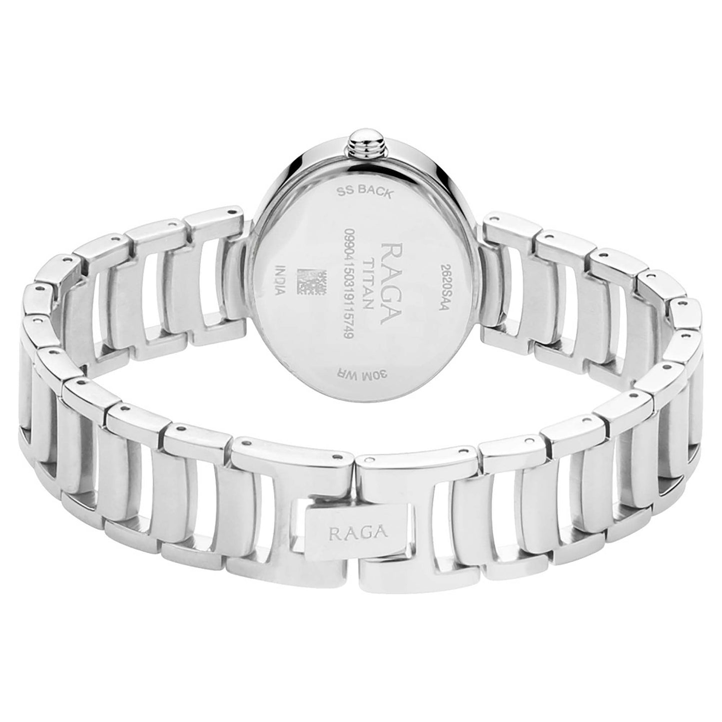 Titan Raga Viva Silver Dial Analog Day and Date Metal Strap Watch for Women