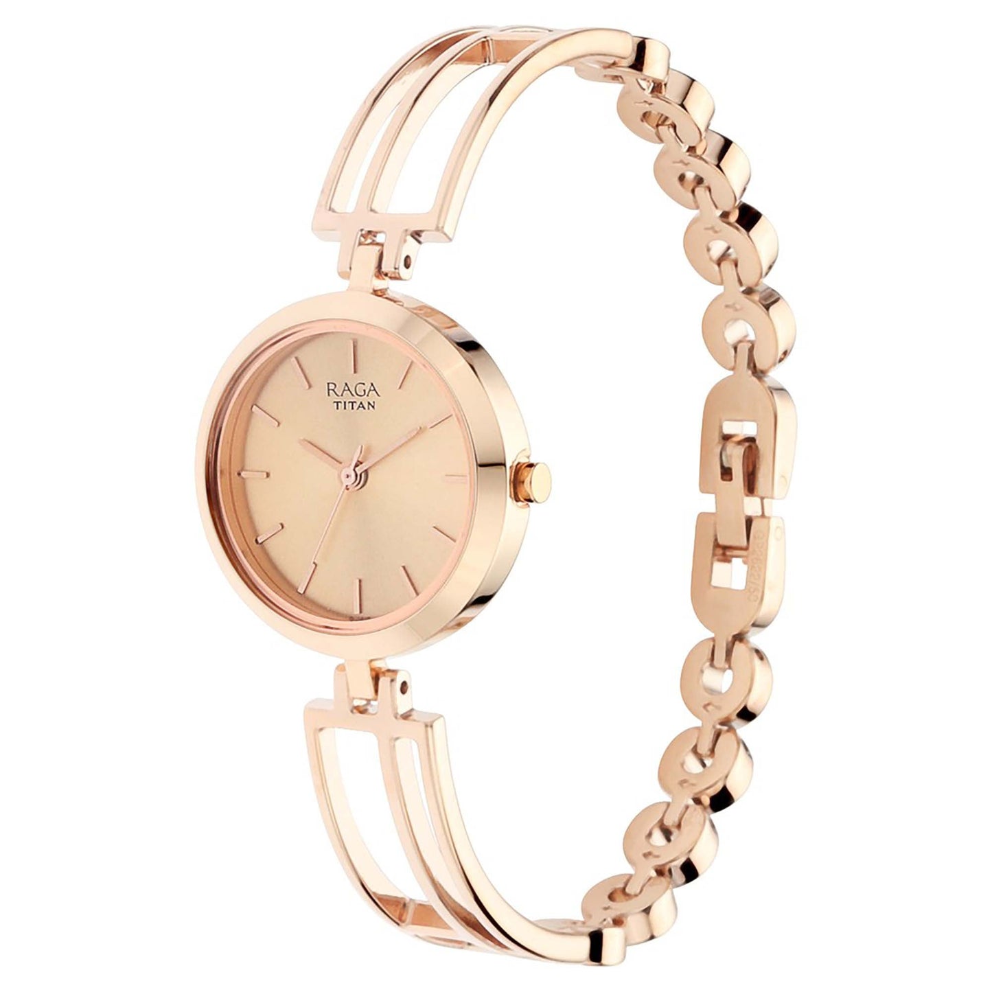 Titan Raga Viva Rose Gold Metal Analog Strap Watch for Women