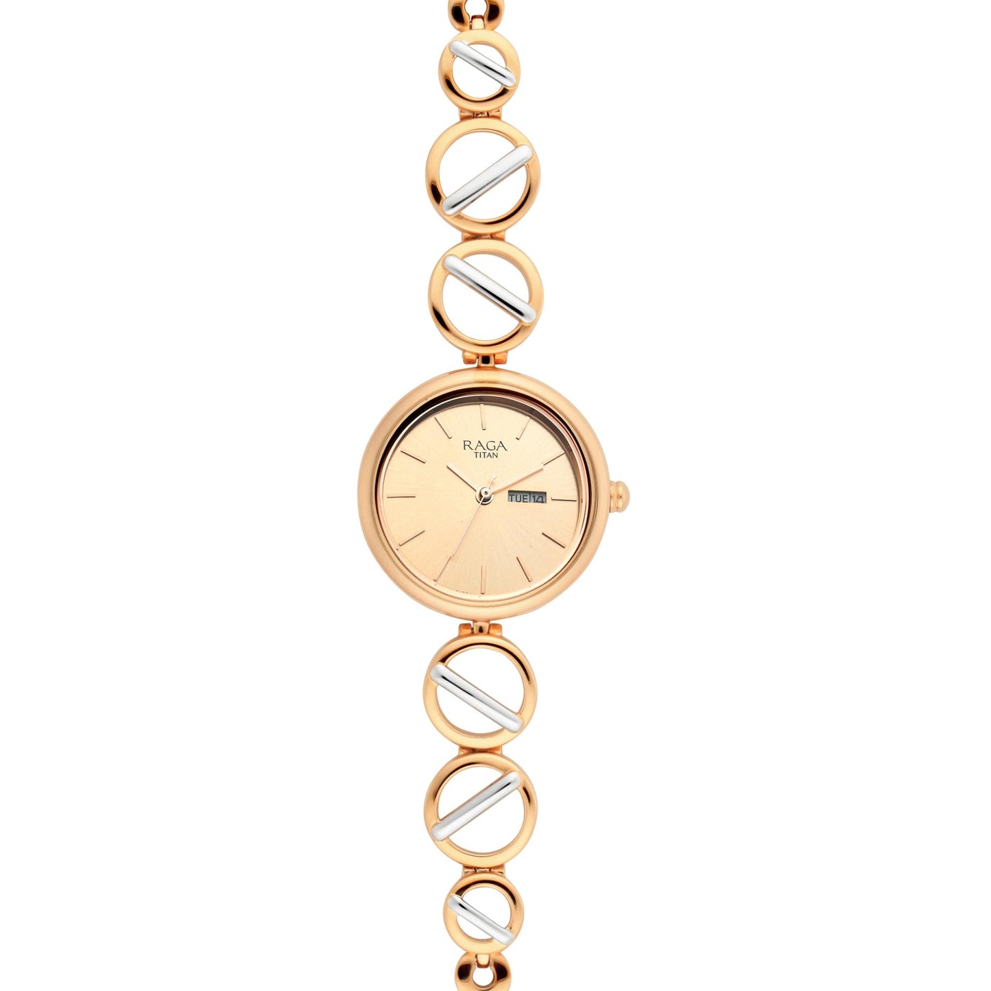 Titan Raga Viva Rose Gold Dial Women Watch With Metal Strap