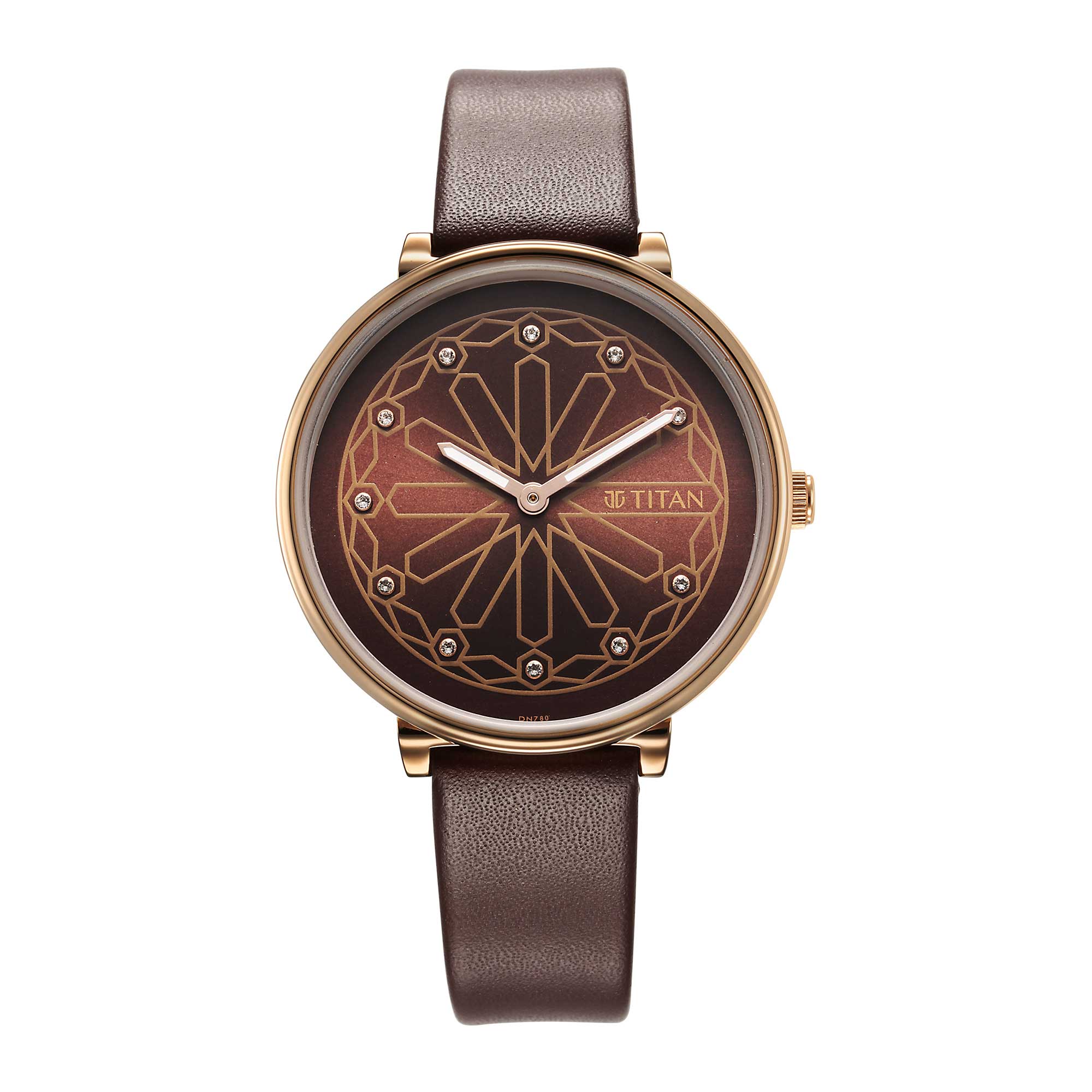 Titan Marhaba Brown Dial Analog Leather Strap watch for Women